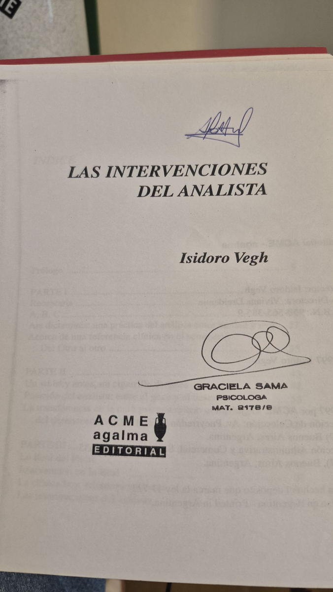 Las intervenciones del analista