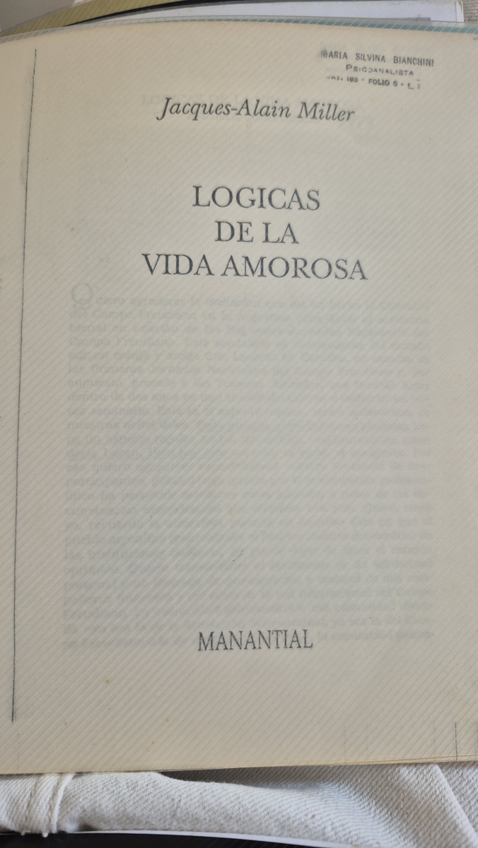 Lógicas de la vida amorosa (fotocopia)