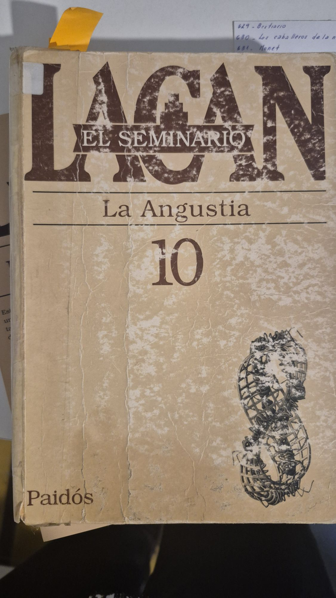 El Seminario. Libro 10: La Angustia.