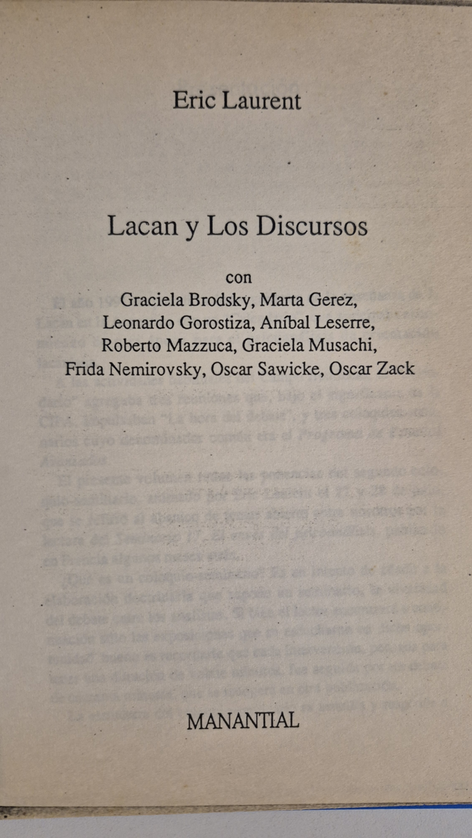 Lacan y los discursos