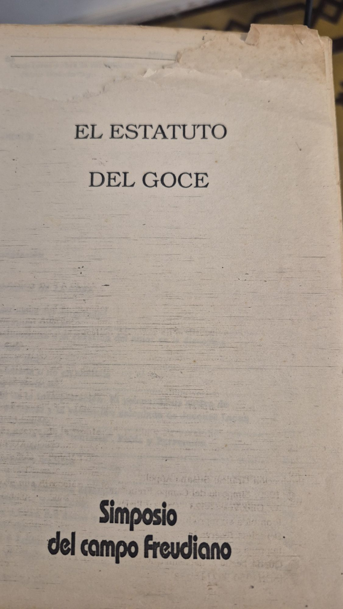 El estatuto del goce (fotocopia)