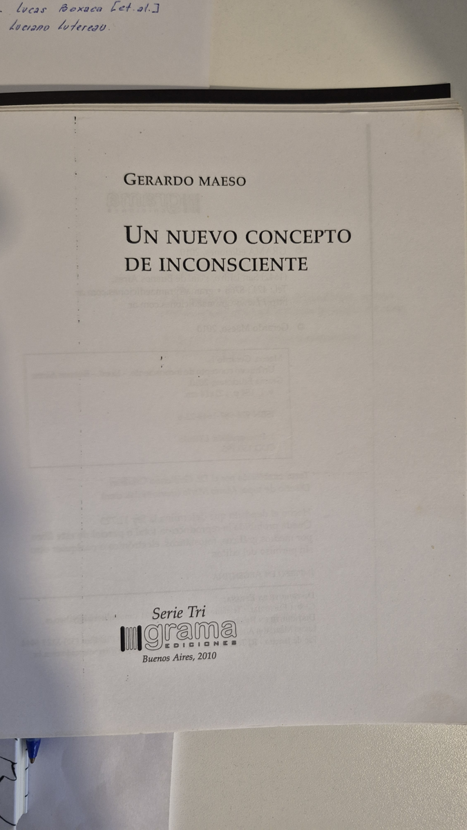 Un nuevo concepto de inconsciente