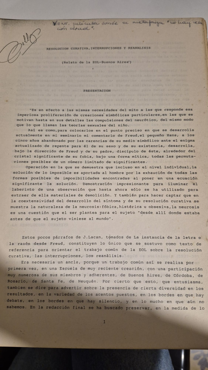Resolución curativa, interrupciones y reanalisis