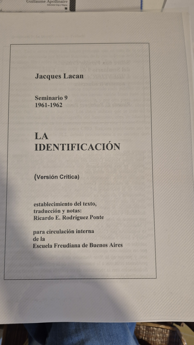 Seminario 9. La identificación. (1961-1962) fotocopia
