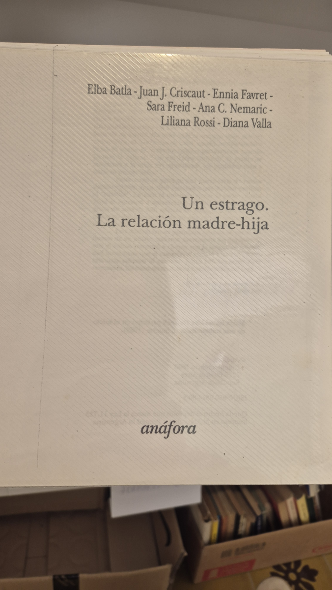 Un estrago. La relación madre-hija (fotocopia)