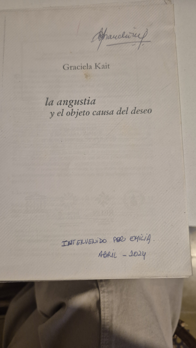 La angustia y el objeto causa del deseo (fotocopia)